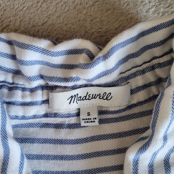 Madewell Central Shirt Dalton Stripe size small - Picture 15 of 15
